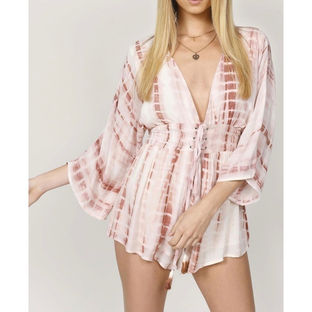 NWT Tobi Cosette Rust Fron Tie Tussle Tie Dye new bohemian festival beach resort